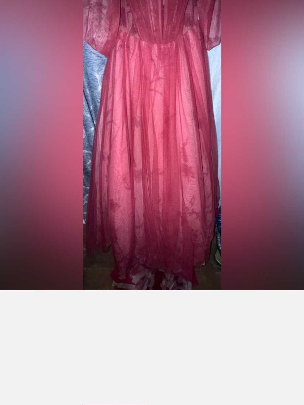 Sheer Red A-Line Women's Skirt
